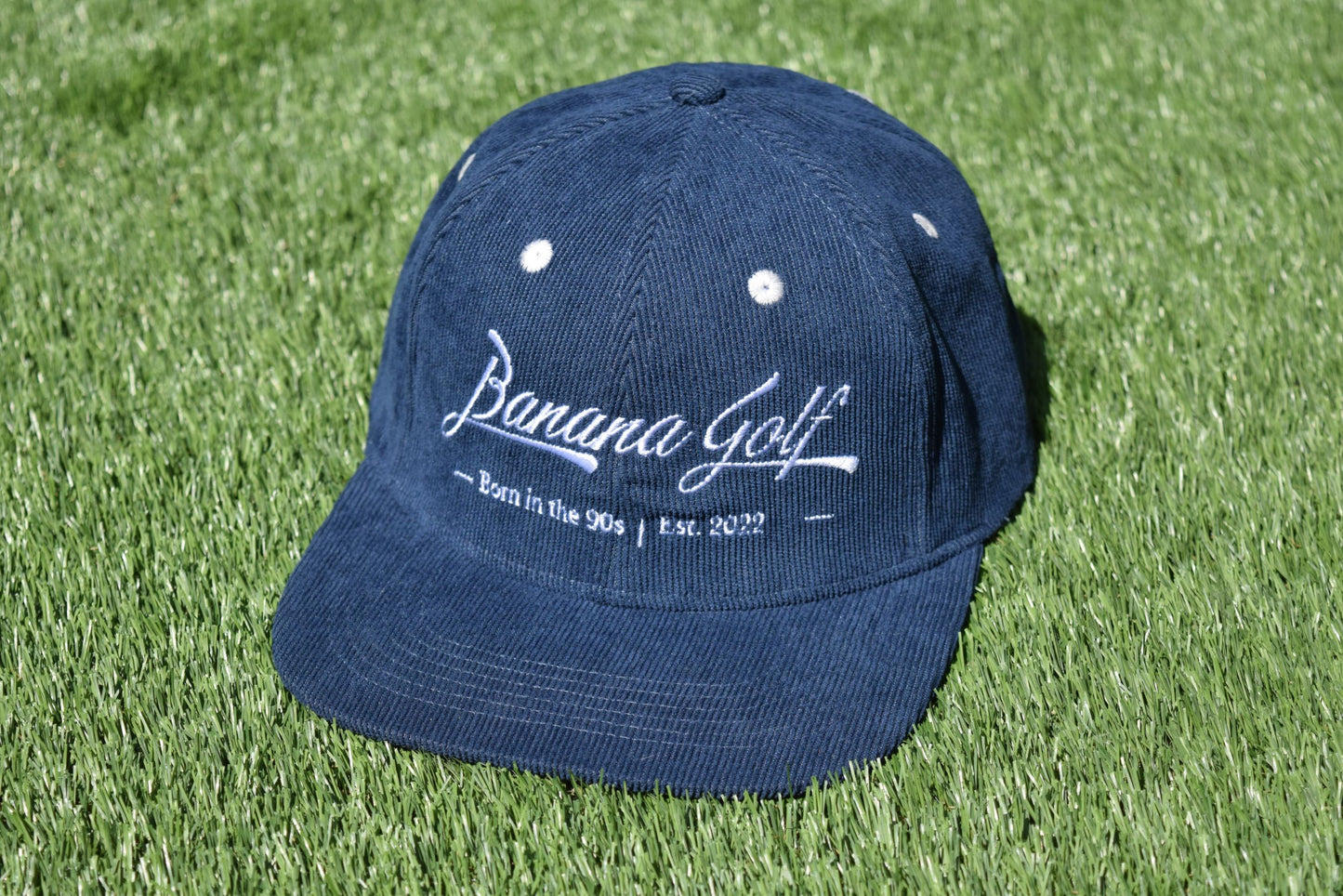 Banana Golf Navy Blue Corduroy Snapback