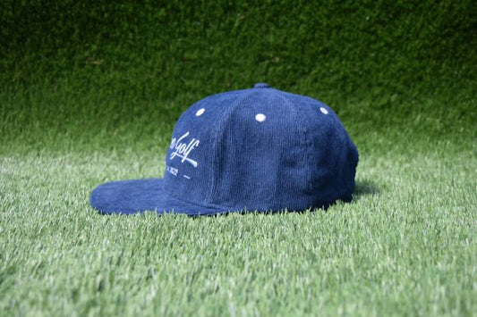 Banana Golf Navy Blue Corduroy Snapback