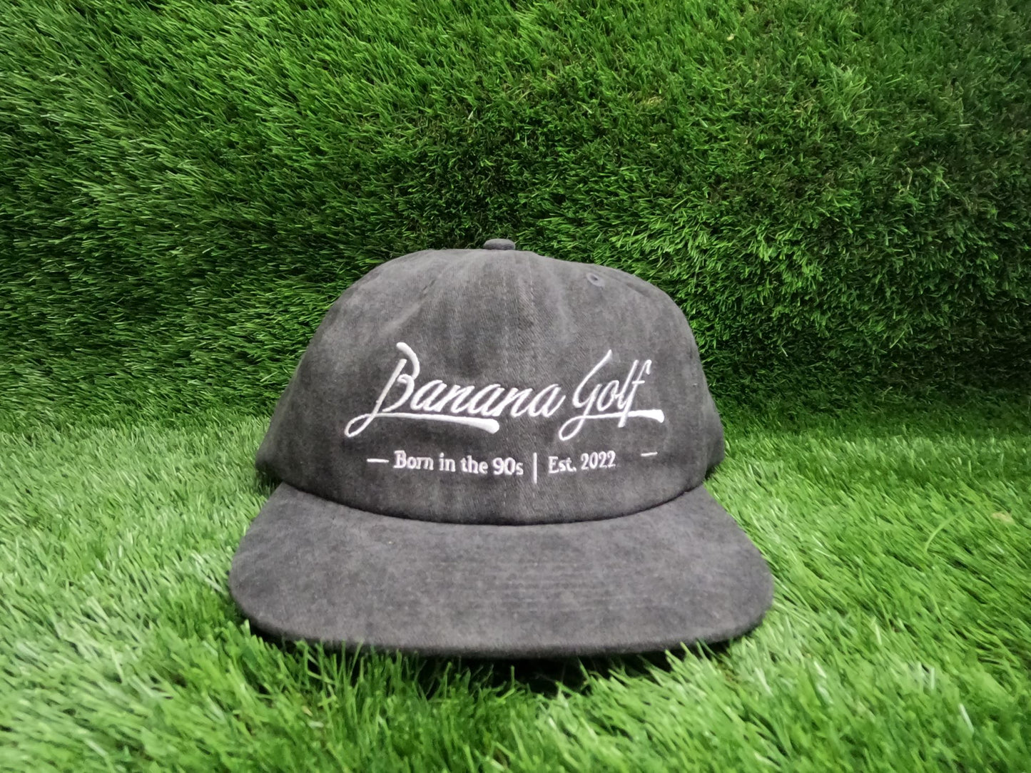 Banana Golf Stone Washed Black Unstructured Snapback